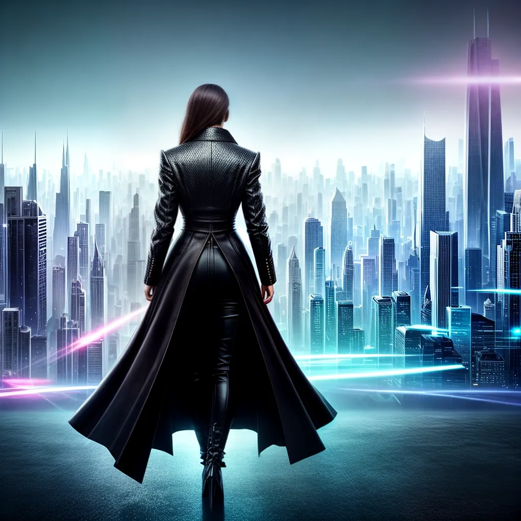 Fotos cidade futurista holografica inovacao