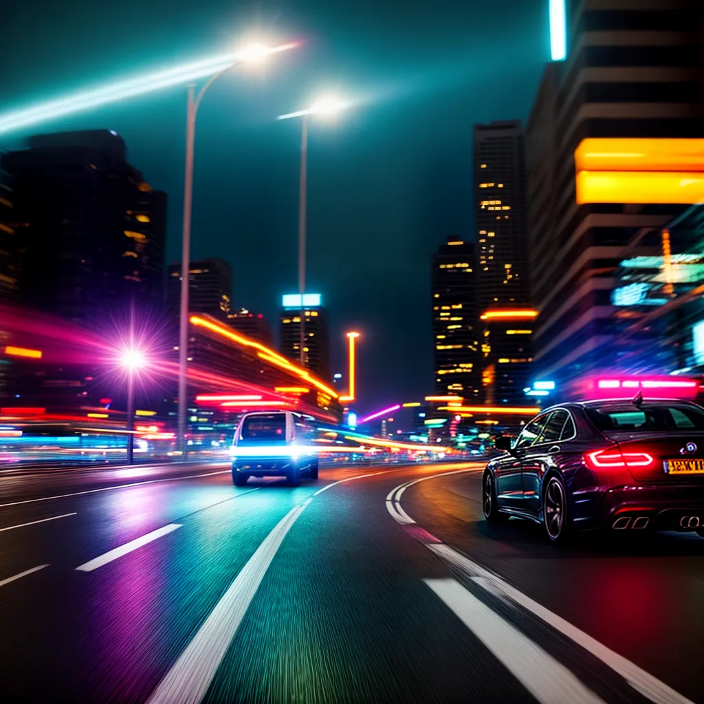 Fotos cidade luzes carro veloz