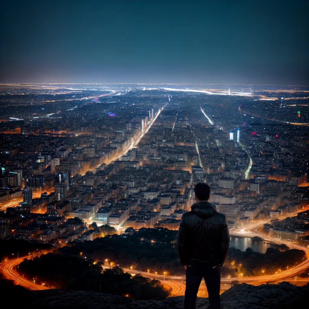 Fotos cidade luzes noturno sonho