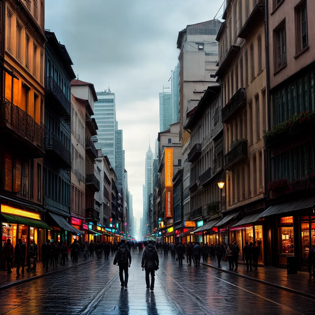 Descubra o Significado de A Pie de Calle: Uma Expressão Espanhola que Você Precisa Conhecer! 4 Fotos cidade multidao lojas rua