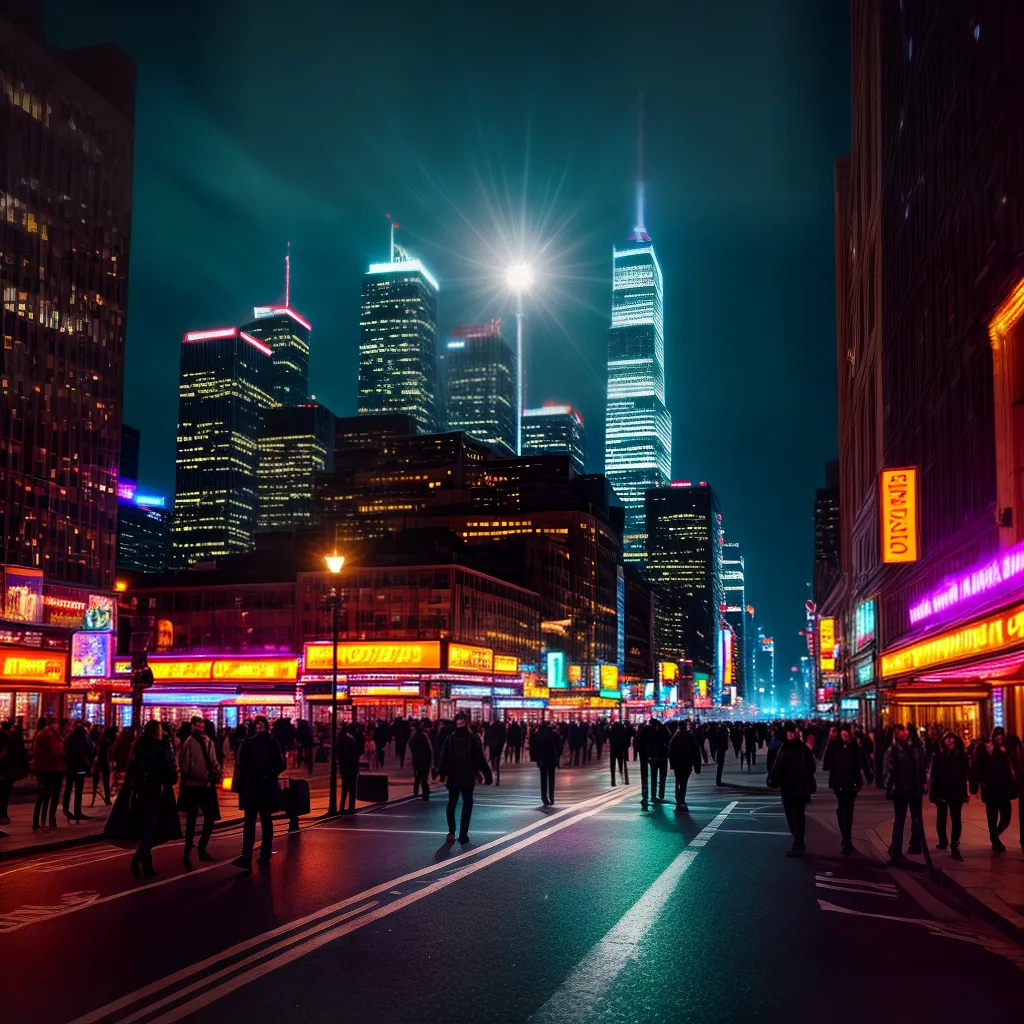 Fotos cidade noturna luzes energia aventura