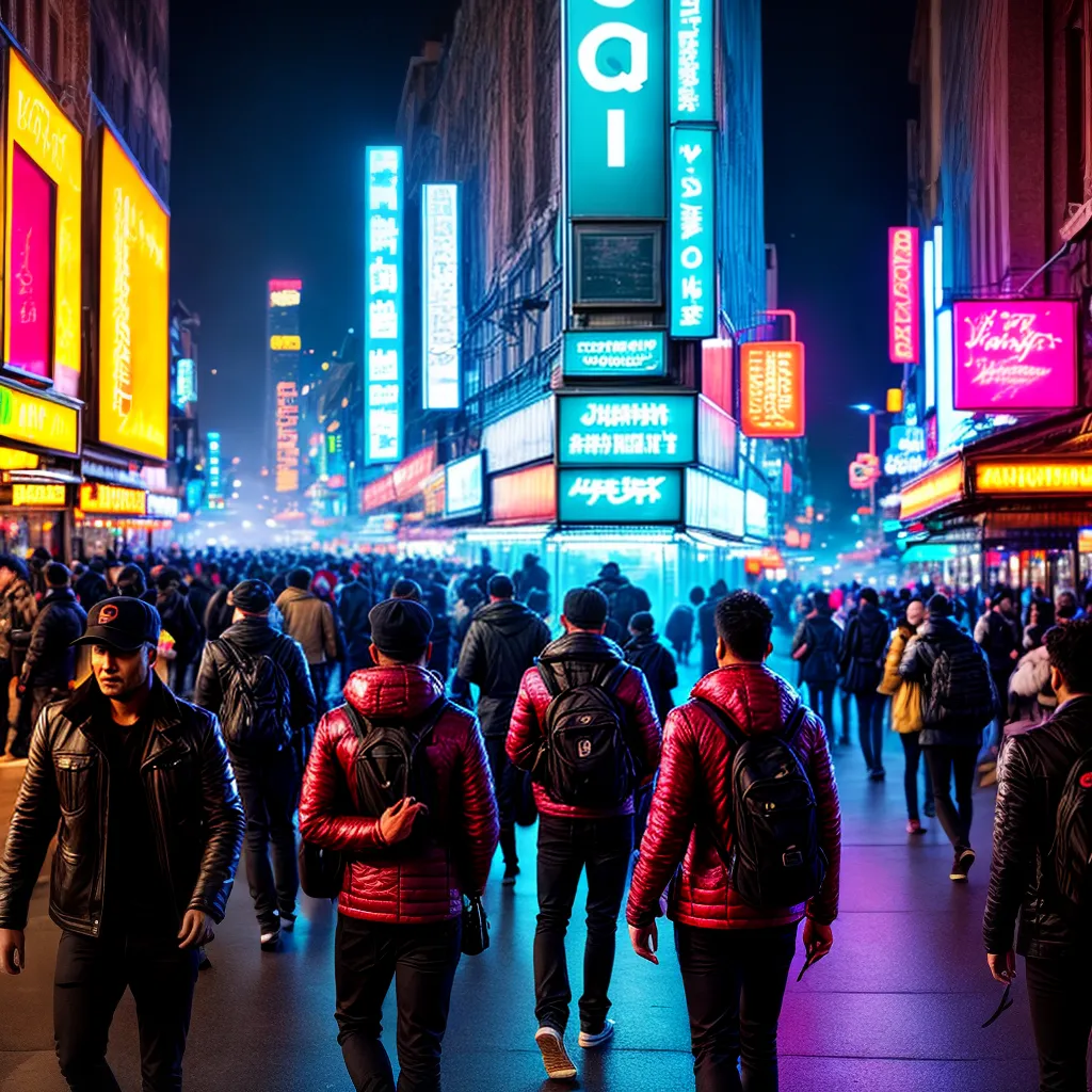 Fotos cidade noturna luzes neon socializacao