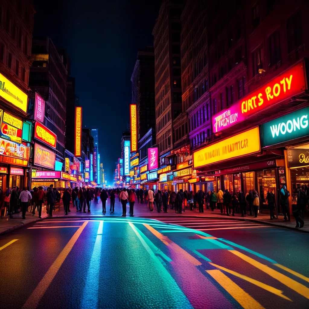 Descubra o que significa sonhar com vida noturna 3 Fotos cidade noturna neon pessoas energia