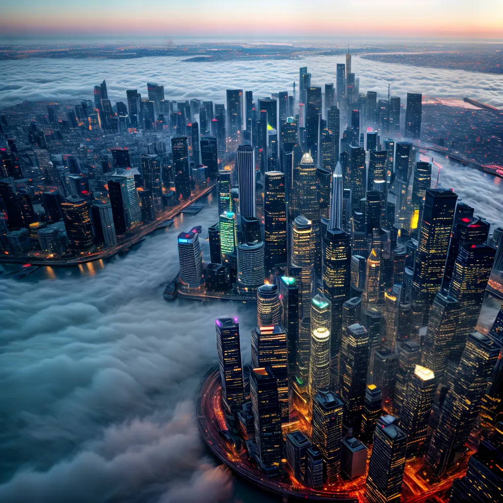 Fotos cidade nuvens arranha ceus aventura