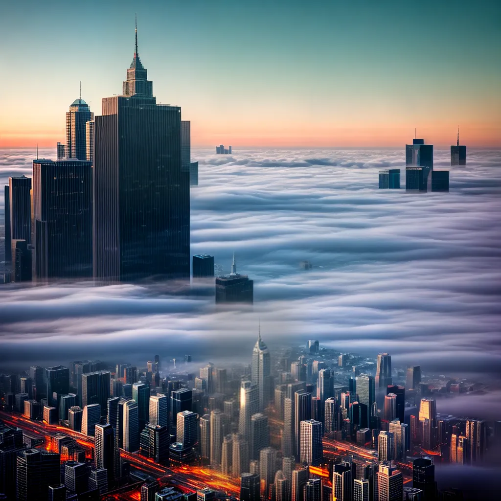 Sonhos: explorando os significados por trás das metrópoles oníricas 2 Fotos cidade nuvens sonho voo