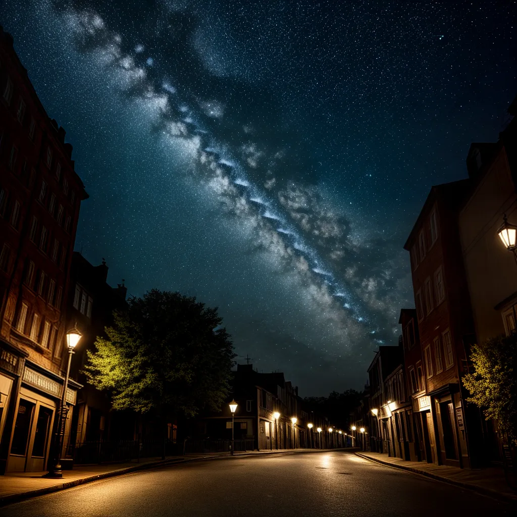 Fotos cidade sono lua estrelas misterio