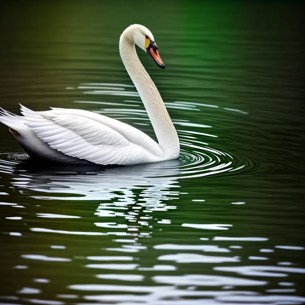 Fotos cisne branco lago calmo graca pureza