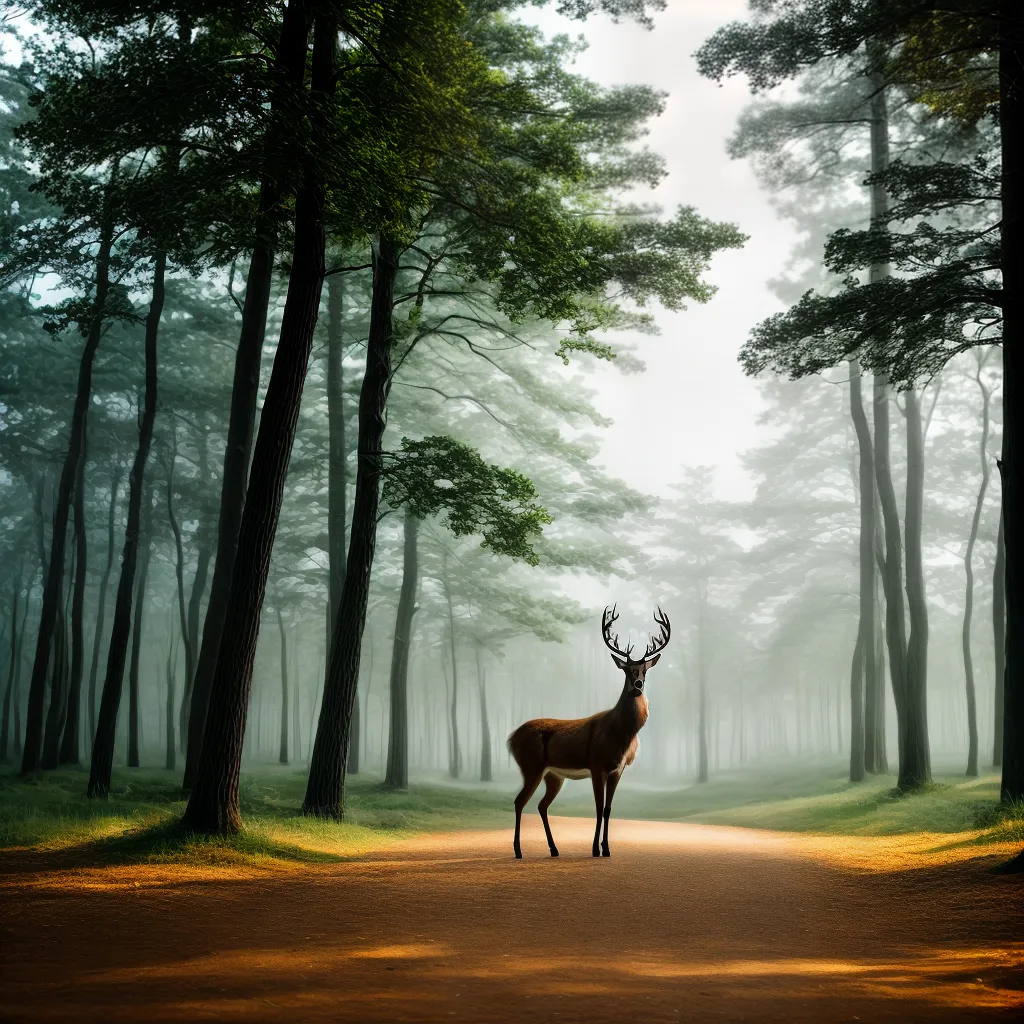 Sonhar com animais na natureza: Descubra o que isso pode significar. 4 Fotos clareira floresta cervo passaros esquilos