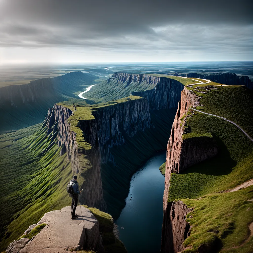 Fotos cliff bussola protrator tempestade paisagem