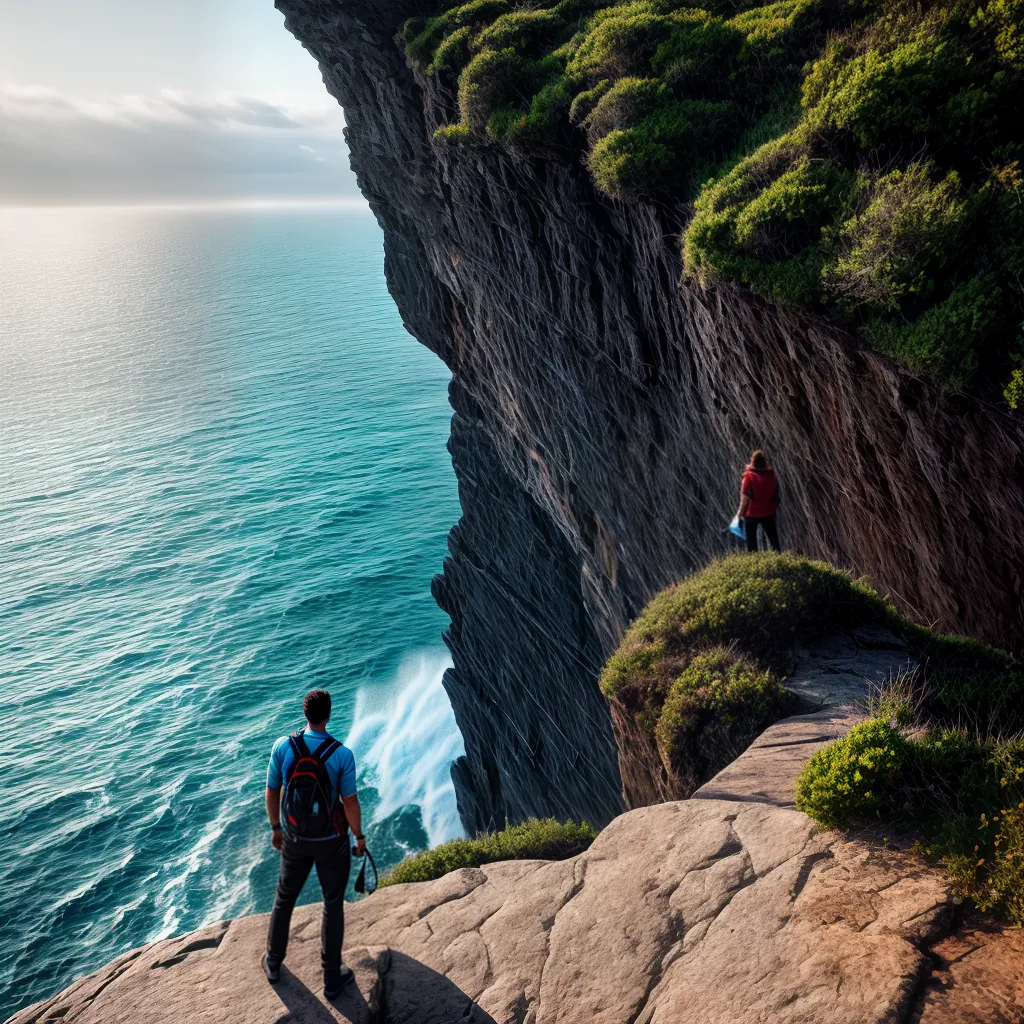 Descubra o Significado de Sonhar com Insegurança e Incerteza 3 Fotos cliff mar agitado vento medo