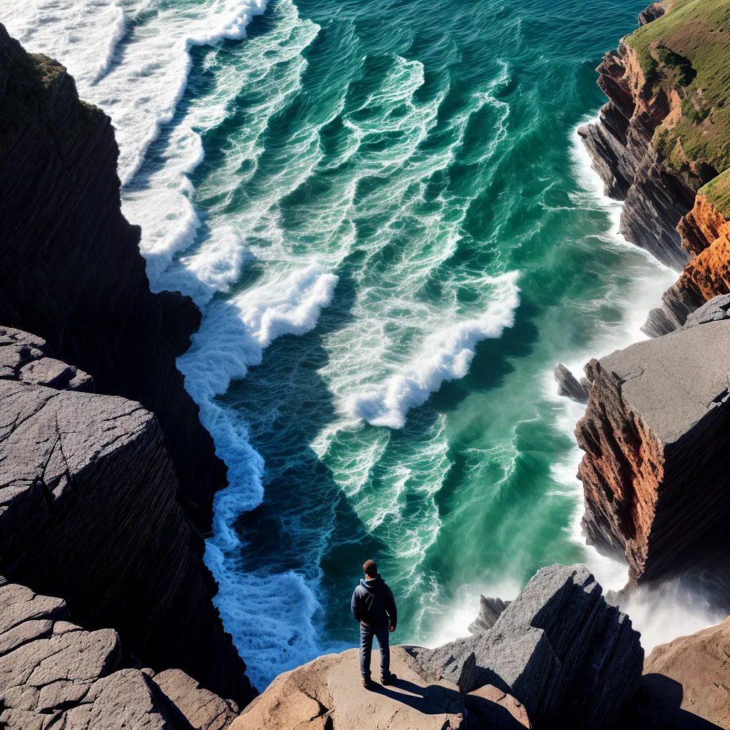 Fotos cliff oceano horizonte misterio