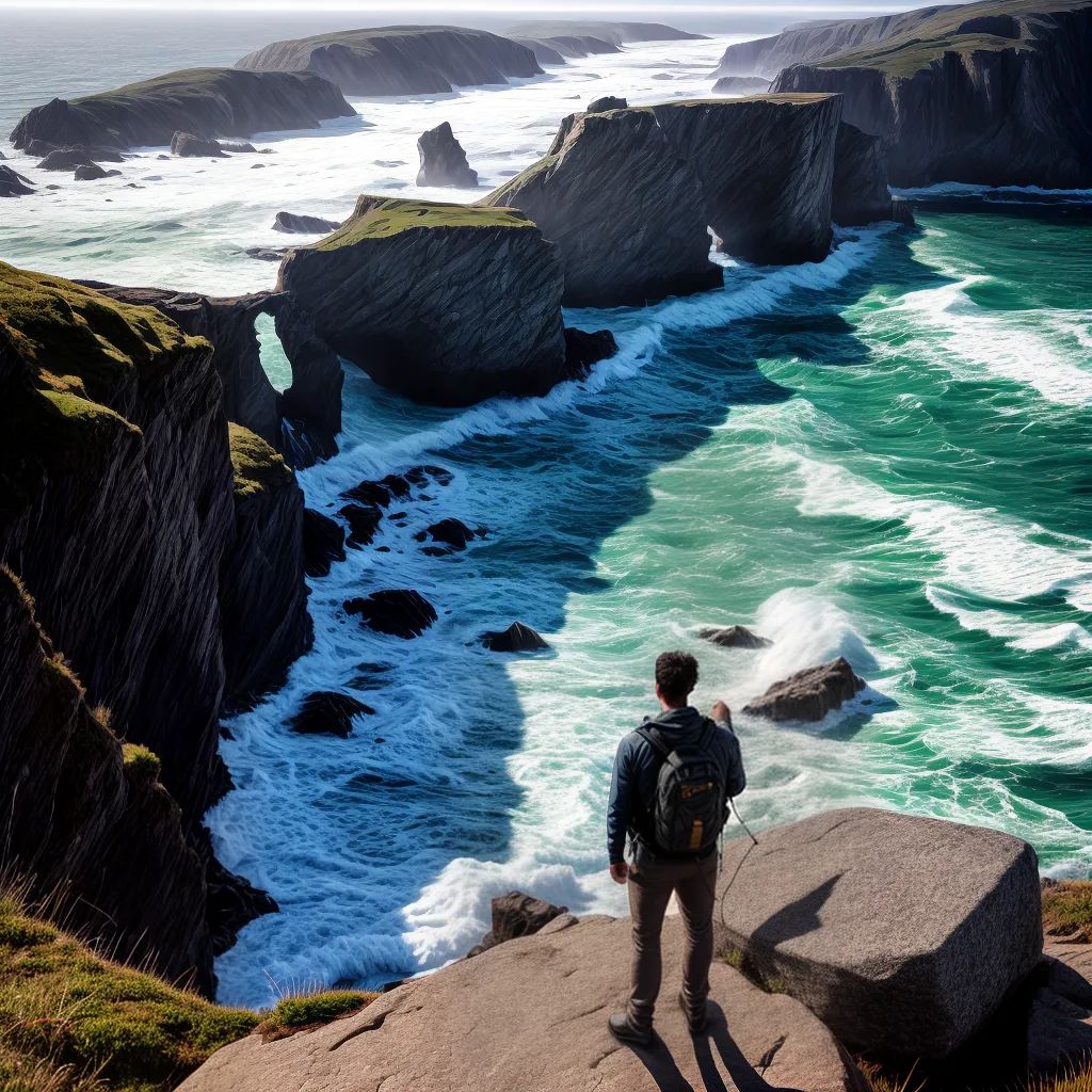 Fotos cliff oceano vento vulnerabilidade corrage