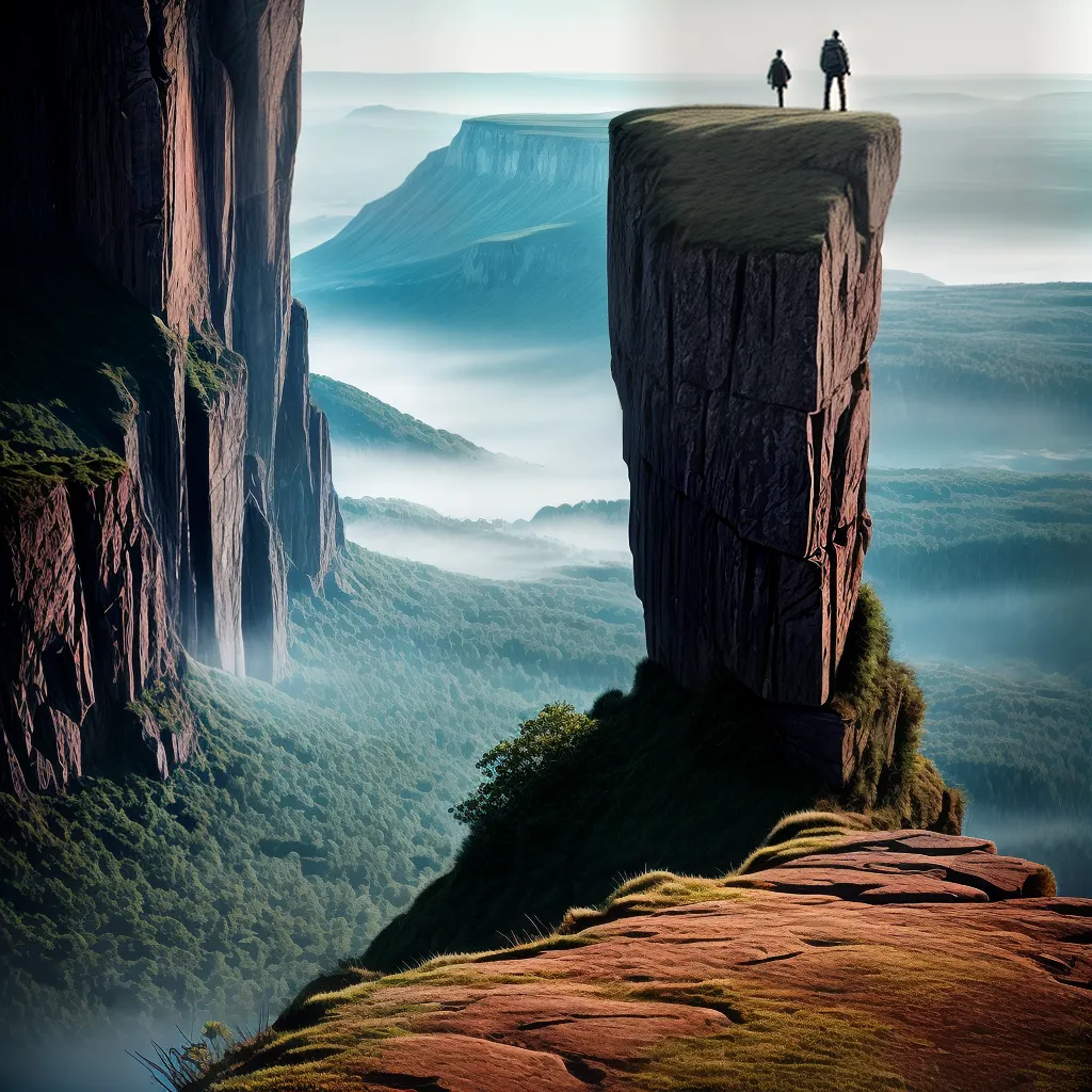 Fotos cliff paisagem misteriosa