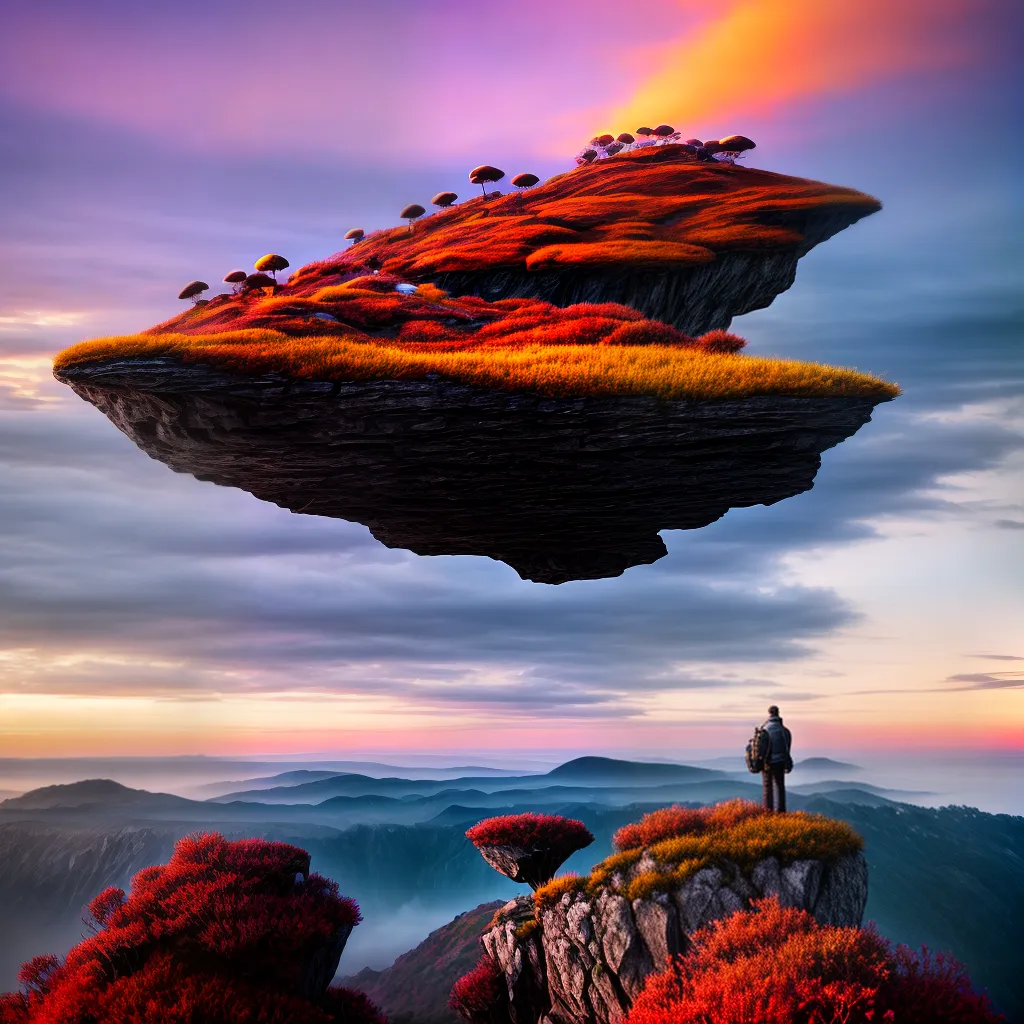 Fotos cliff paisagem surreal voadoras
