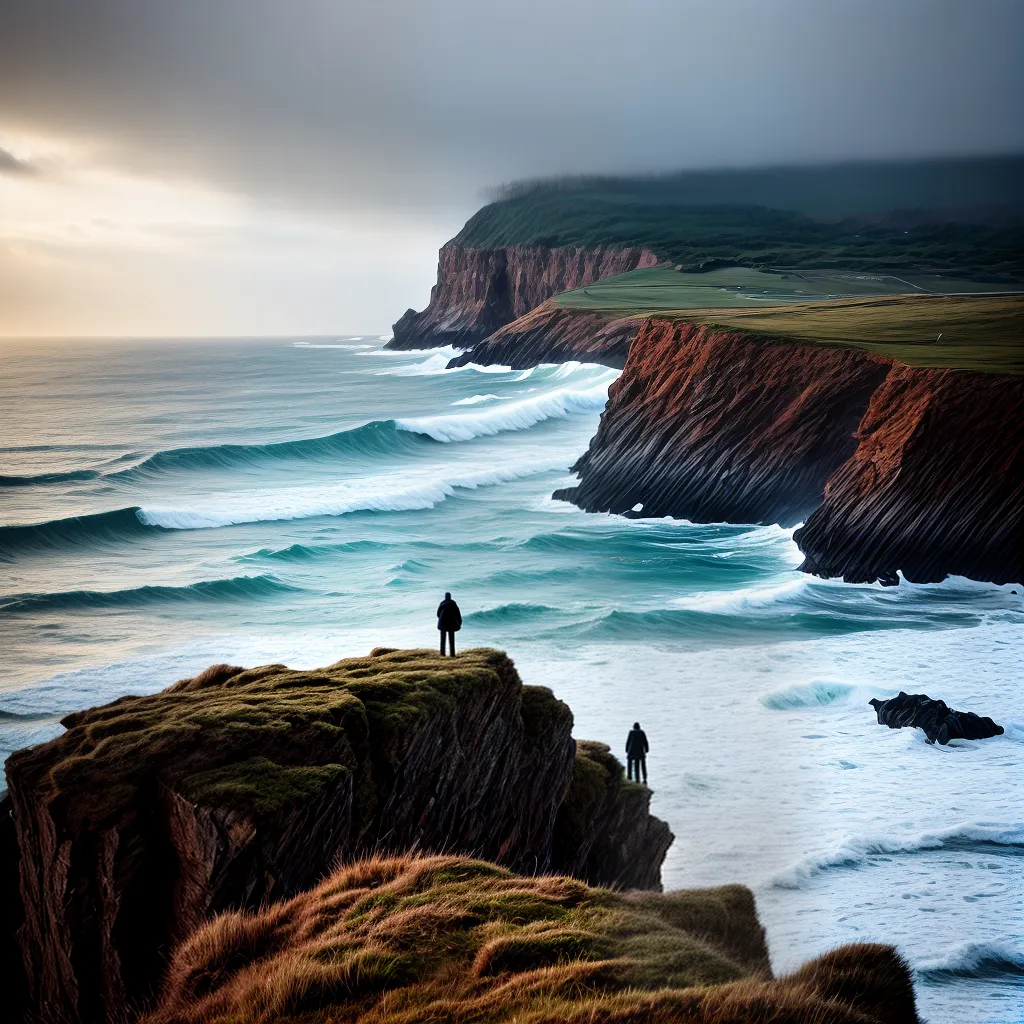 Sonhos: O que significa sonhar com situações extremas? (Tema: Significado de Sonhos) 2 Fotos cliff tempestade mar incerto medo