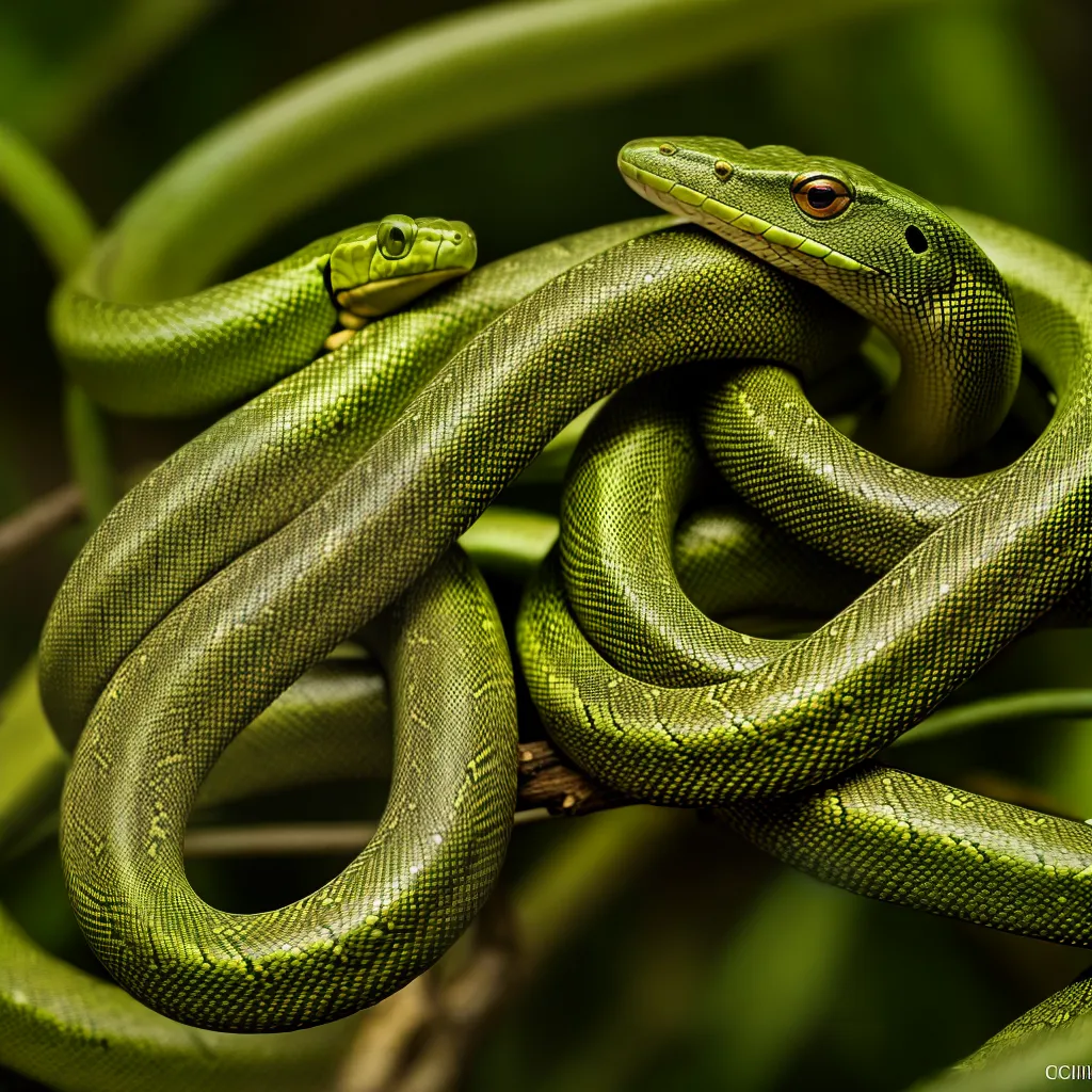 Cobra-cipó nos sonhos: Qual é o seu significado? 3 Fotos cobra cipo ramo brilho transformacao