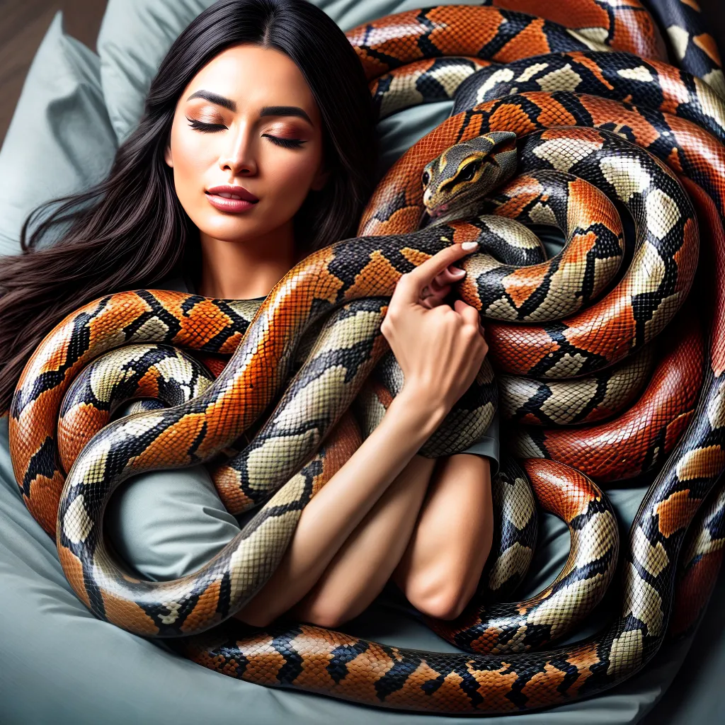Blog: Desvendando os Mistérios dos Sonhos com Cobras 2 Fotos cobra colorida olhos fechados