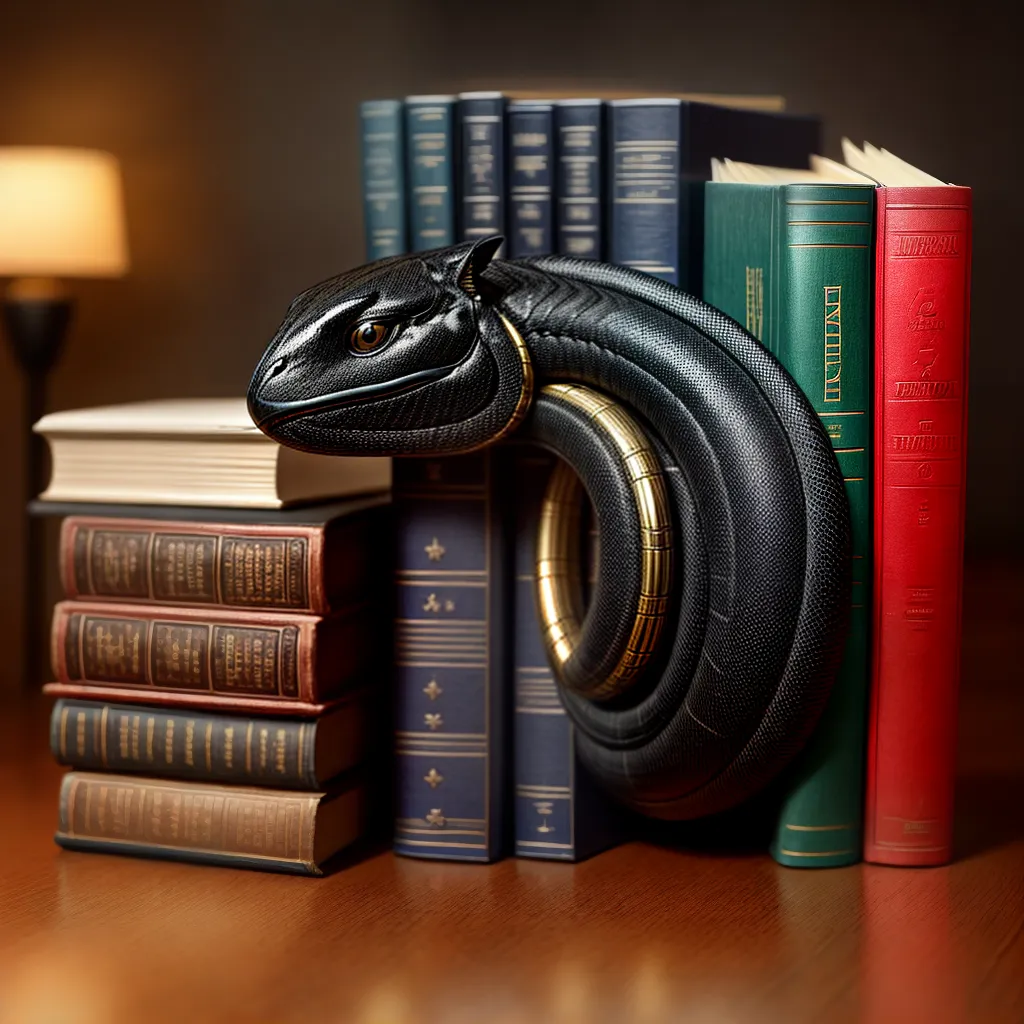 Fotos cobra livros simbolo mente subconsciente