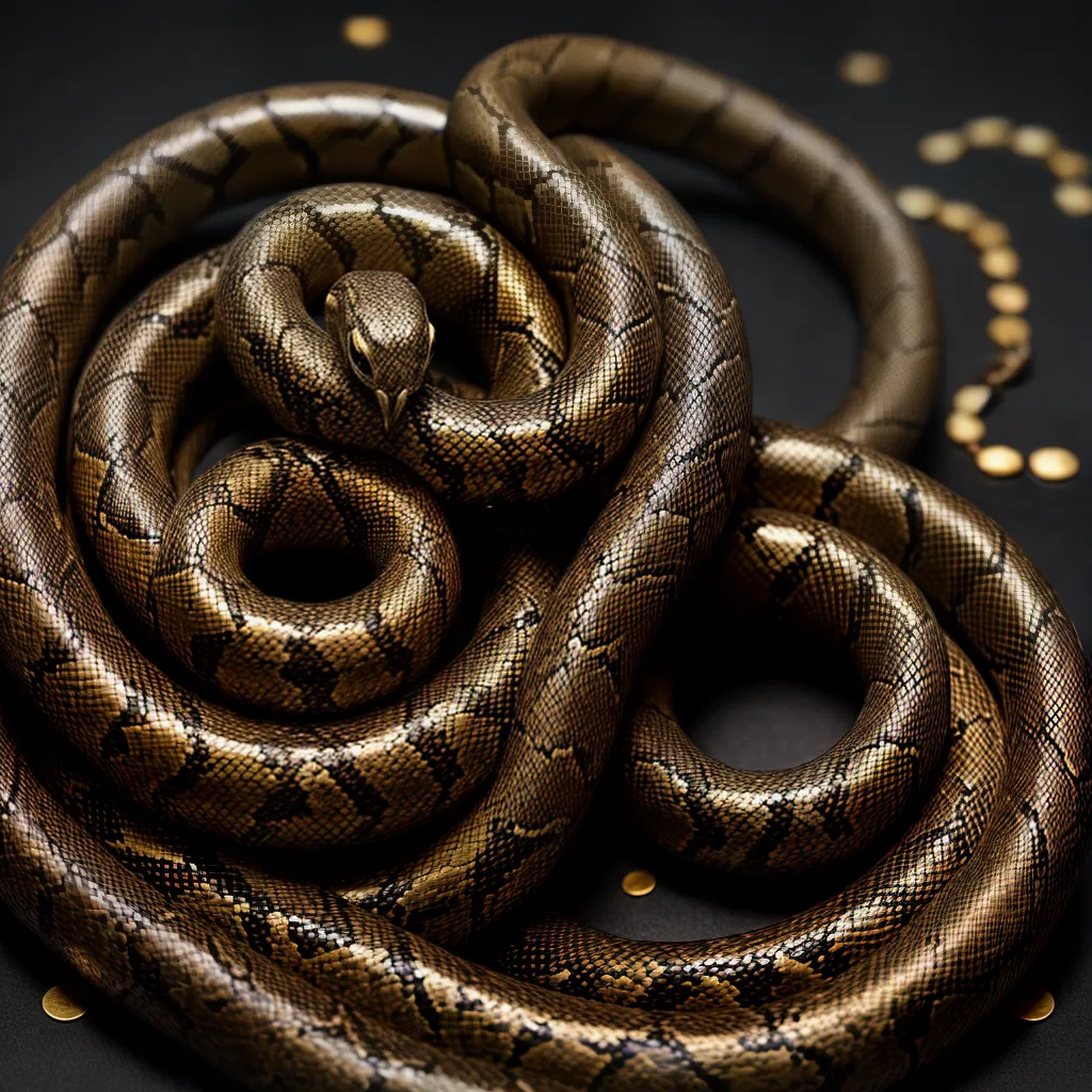 Desvendando Enigmas noturnos: Significado de Sonhar com Cobras e Dinheiro 6 Fotos cobra moedas olhar tesouro