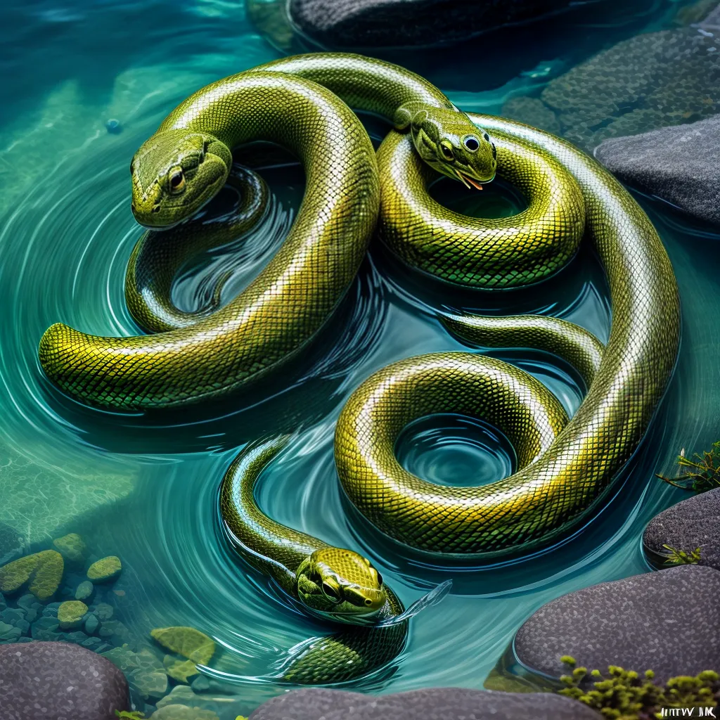 Descubra o Significado dos Sonhos com Serpentes na Água 5 Fotos cobra nadando agua cristalina transformacao