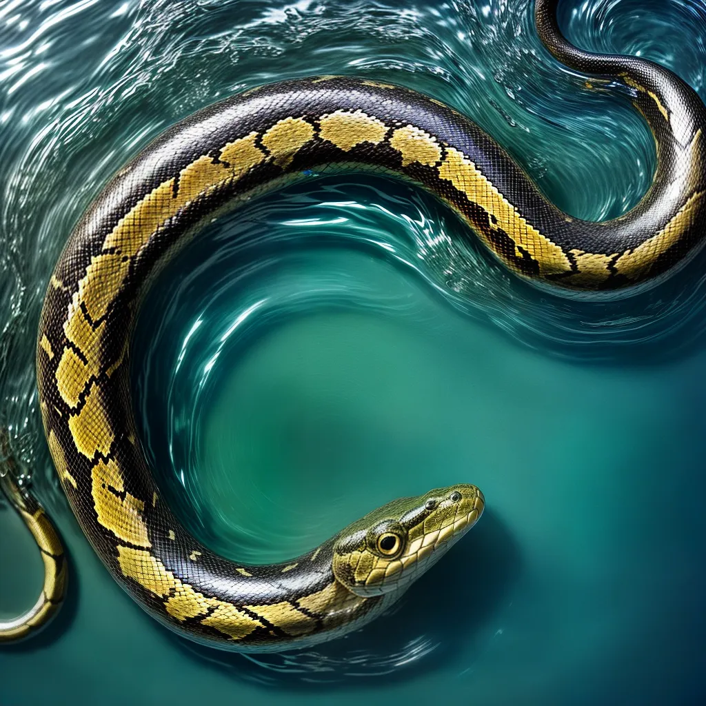 Descubra o Significado dos Sonhos com Serpentes na Água 2 Fotos cobra nadando agua cristalina