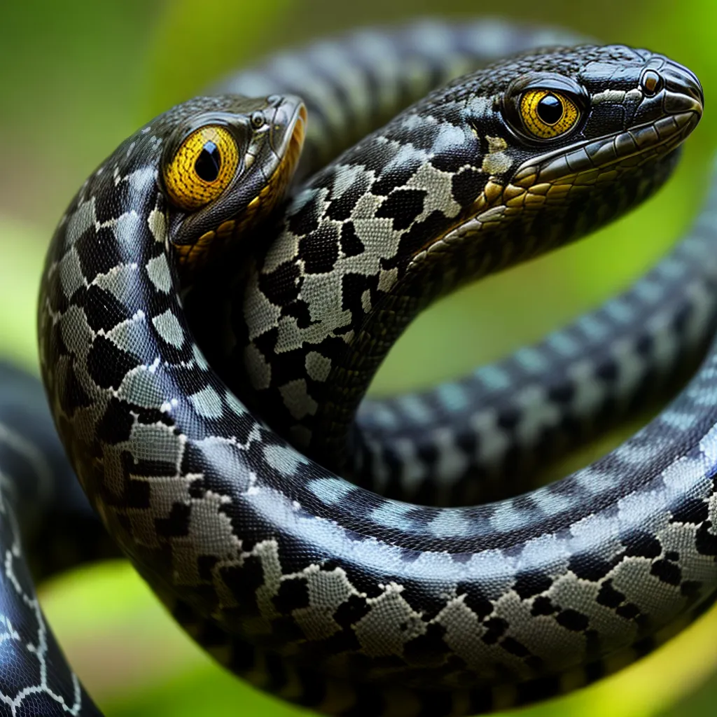 Fotos cobra olhar hipnotico escamas coloridas