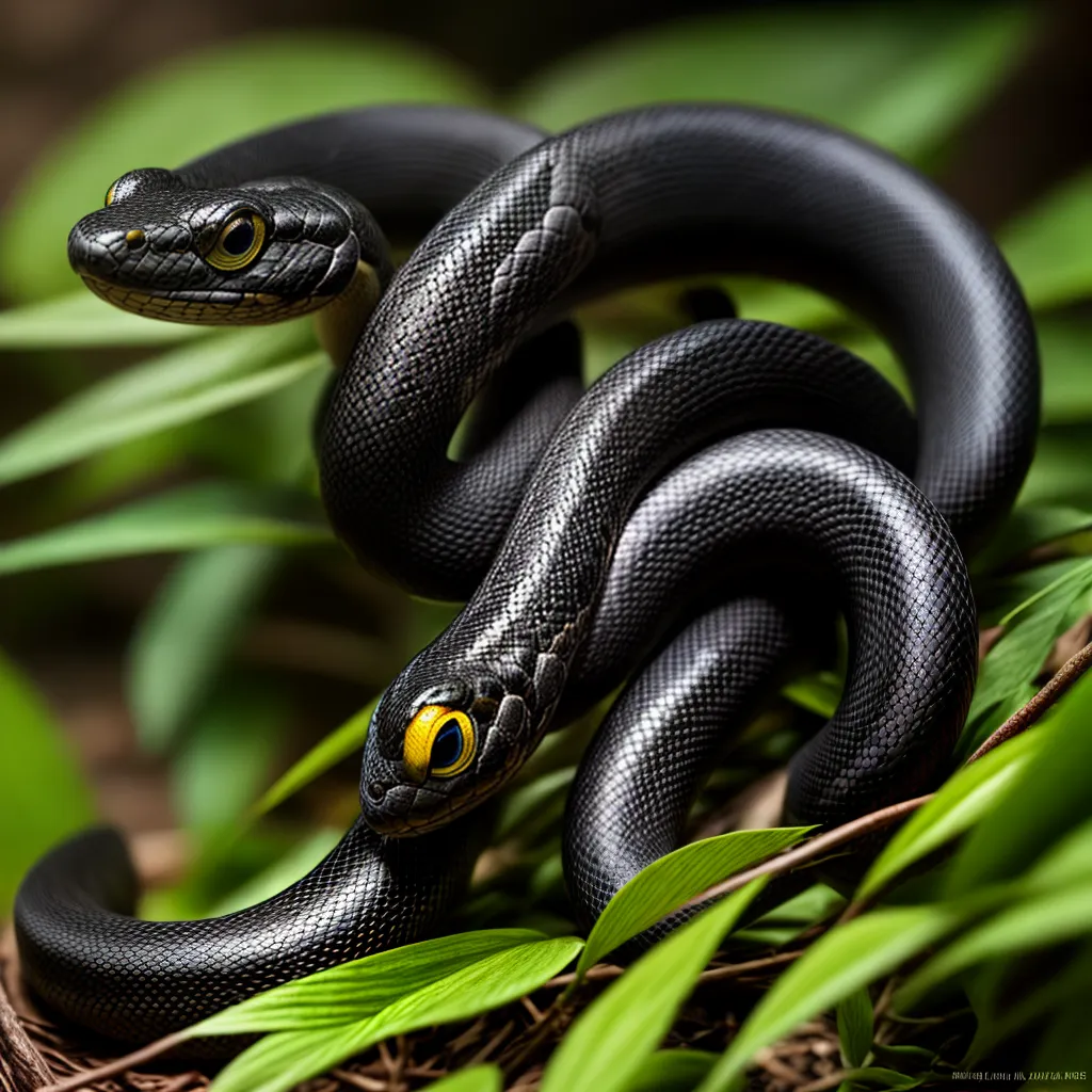 Fotos cobra preta amarela jungla transformacao 1