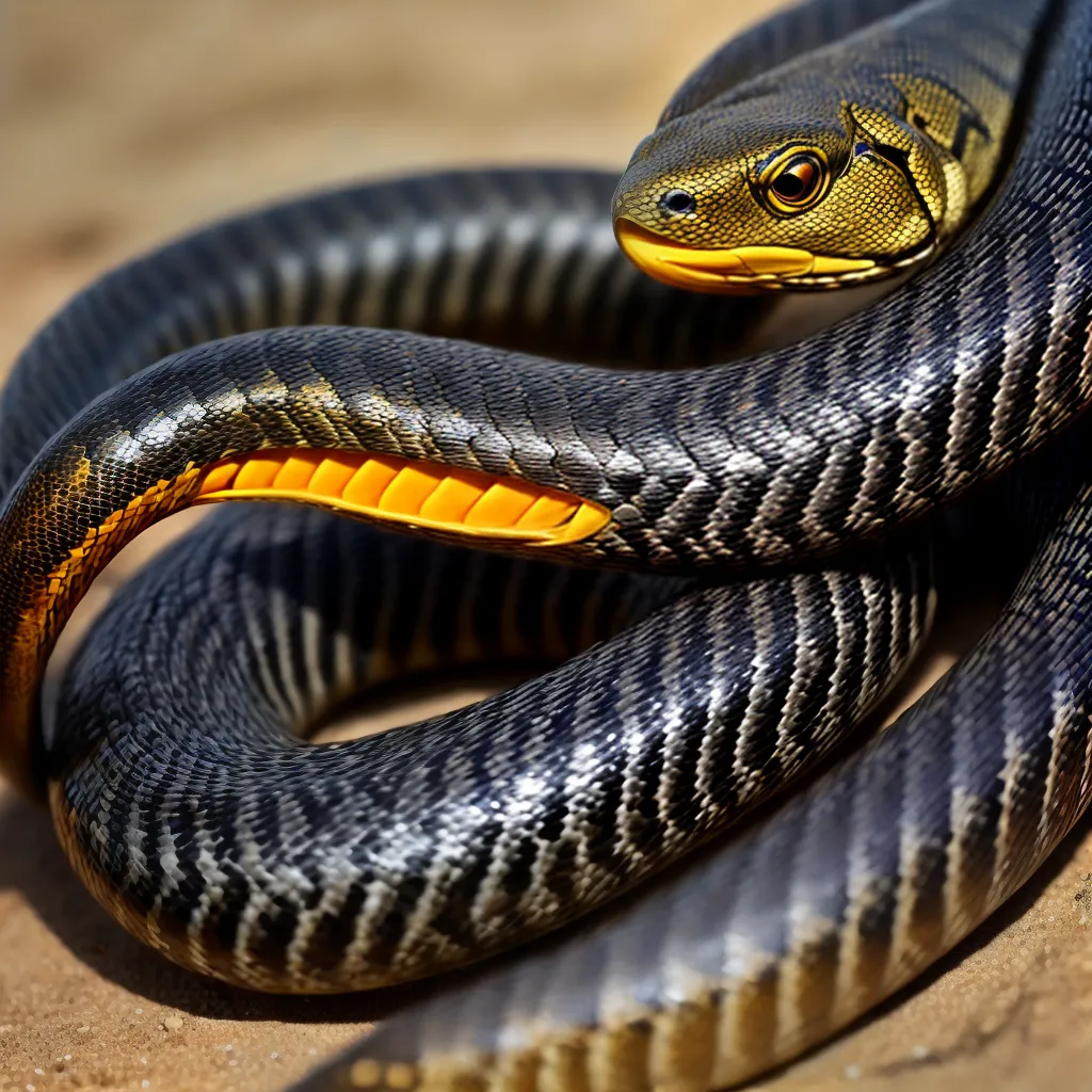 com Cobras? 6 Fotos cobra rei venenosa escamas olhar