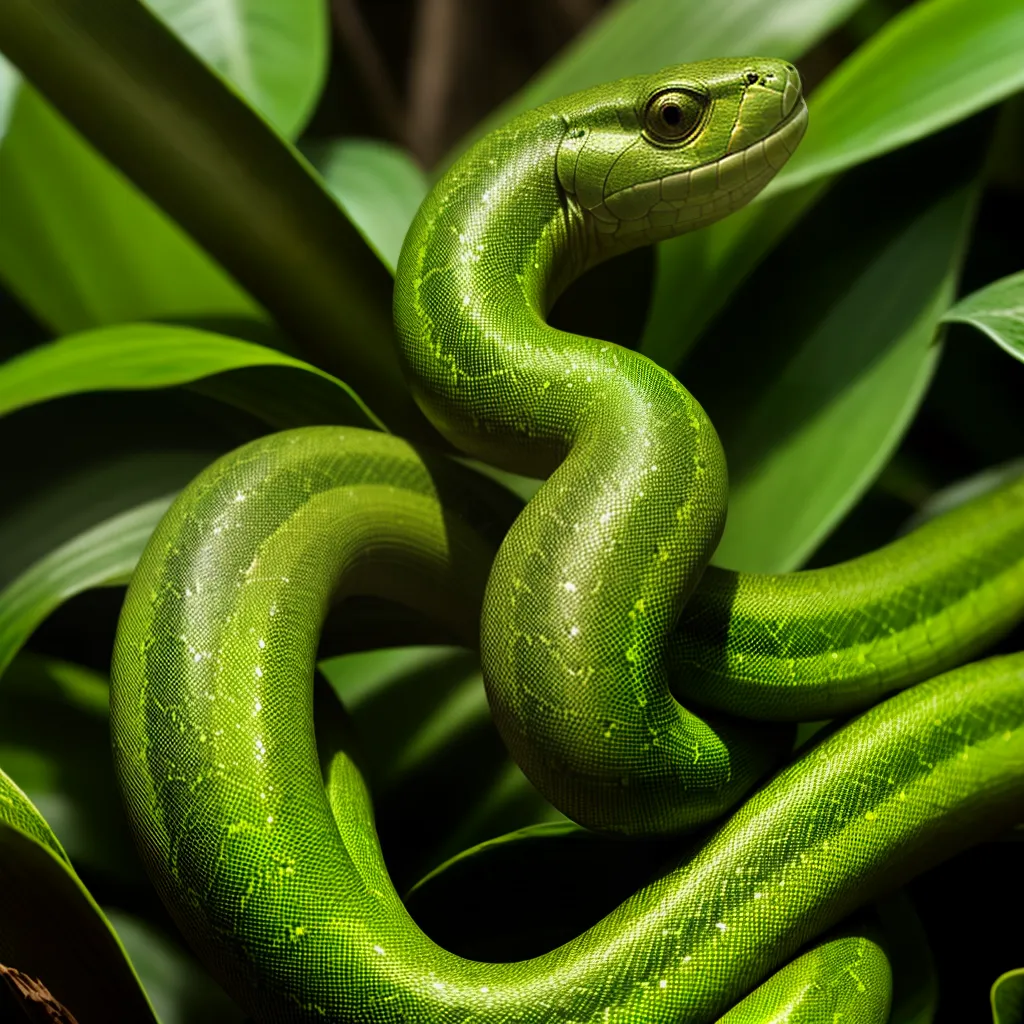 Fotos cobra verde floresta tropical misterio