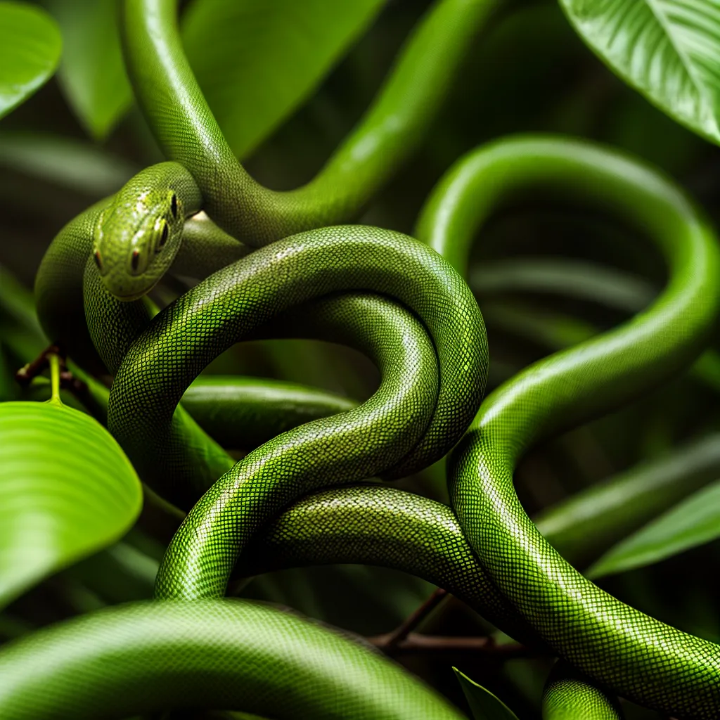 Fotos cobra verde floresta tropical sonho