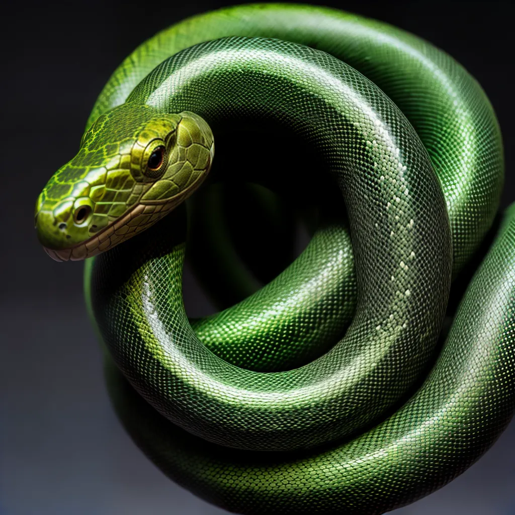 Desvendando o Significado de Sonhar com Cobras Cinzas e Verdes 2 Fotos cobra verde olhar intenso sonhos