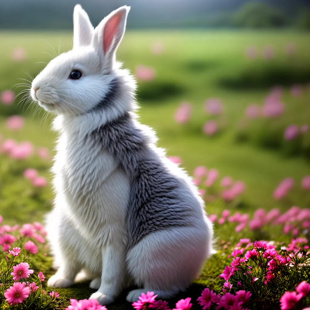 Descobrindo seu Eu Interior: O que Significa Sonhar com Coelho? 3 Fotos coelho branco campo flores autoconhecimento