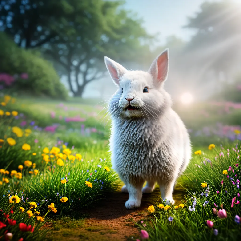 Desvendamos o Significado de Sonhar com a Magia Divertida do Coelho Branco 2 Fotos coelho cartola varinha magica campo flores