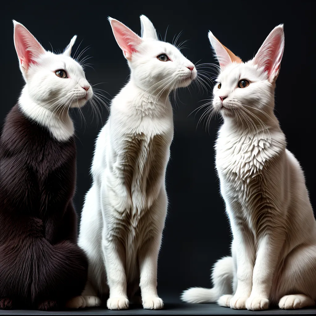 Qual Significado de Sonhar com Coelhos e Gatos? 3 Fotos coelho gato branco preto intuicao sensibilidade