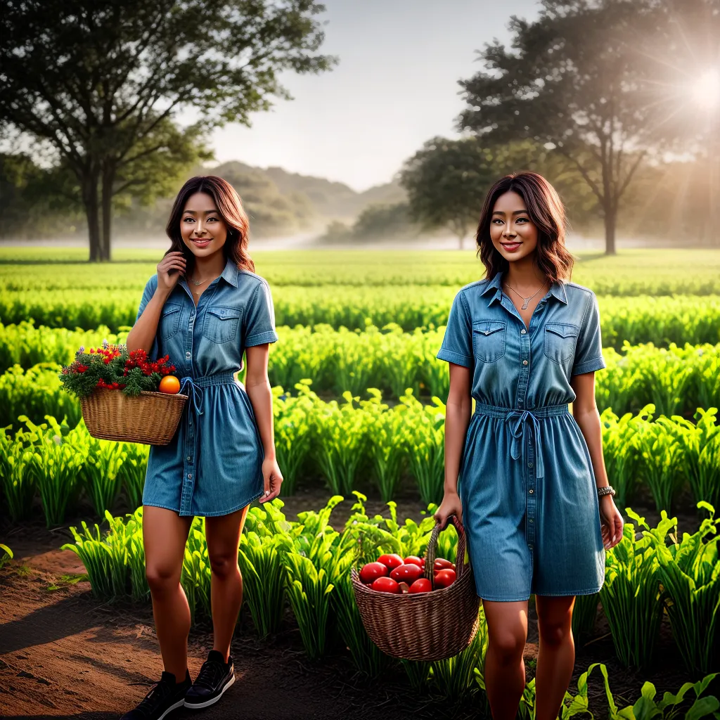 Título otimizado para SEO: Desvendando o Significado de Sonhar com o Cultivo de Hortaliças 6 Fotos colheita campo sol sorriso basket