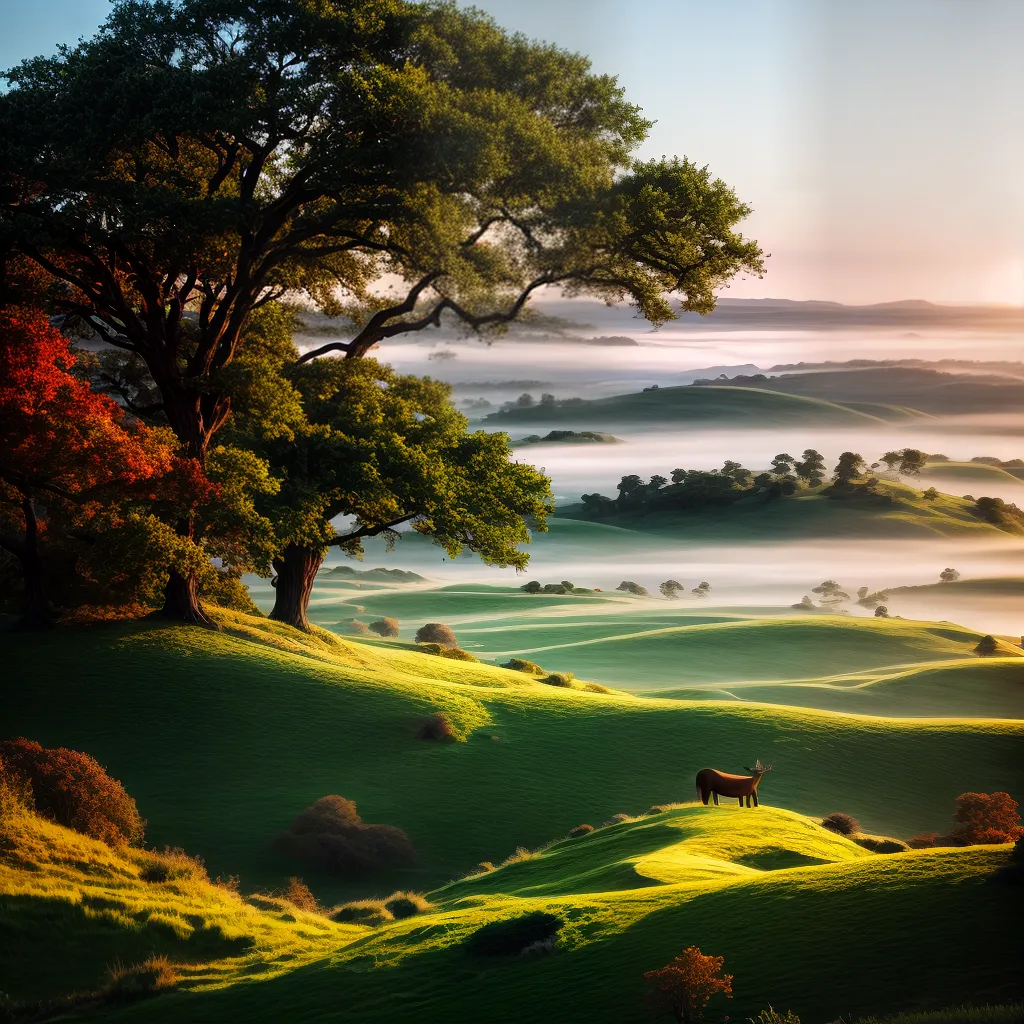 Fotos colina ungulados paisagem sonho
