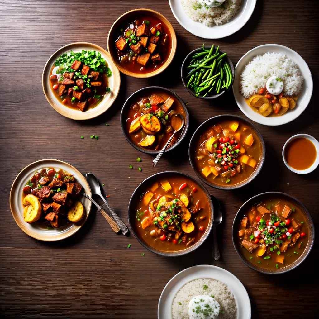 Descubra o Verdadeiro Significado de Sonhar com Gastronomia Local 5 Fotos comida tradicional sopa estufado frito mesa rustica