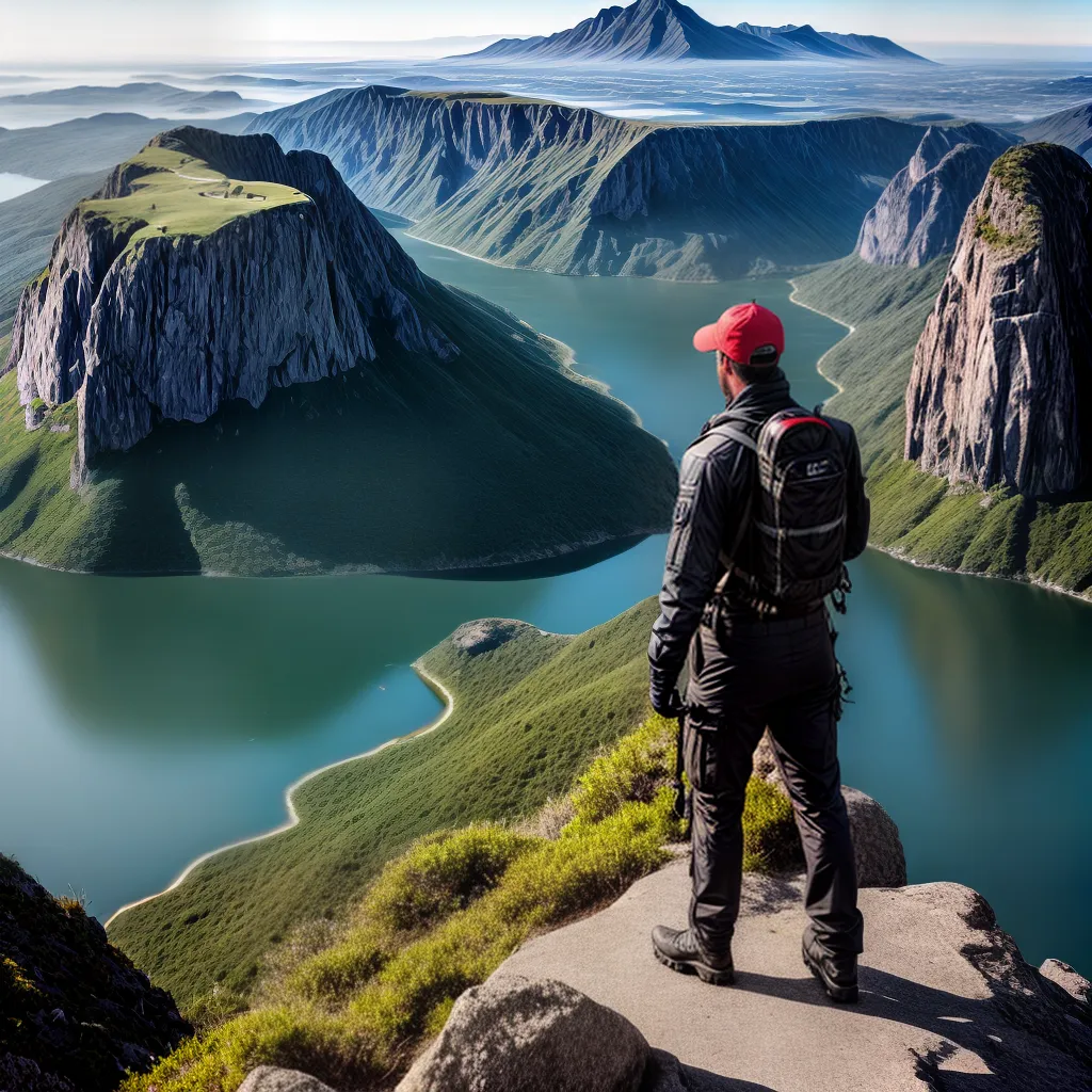 Fotos conquista aventura paisagem topo montanha