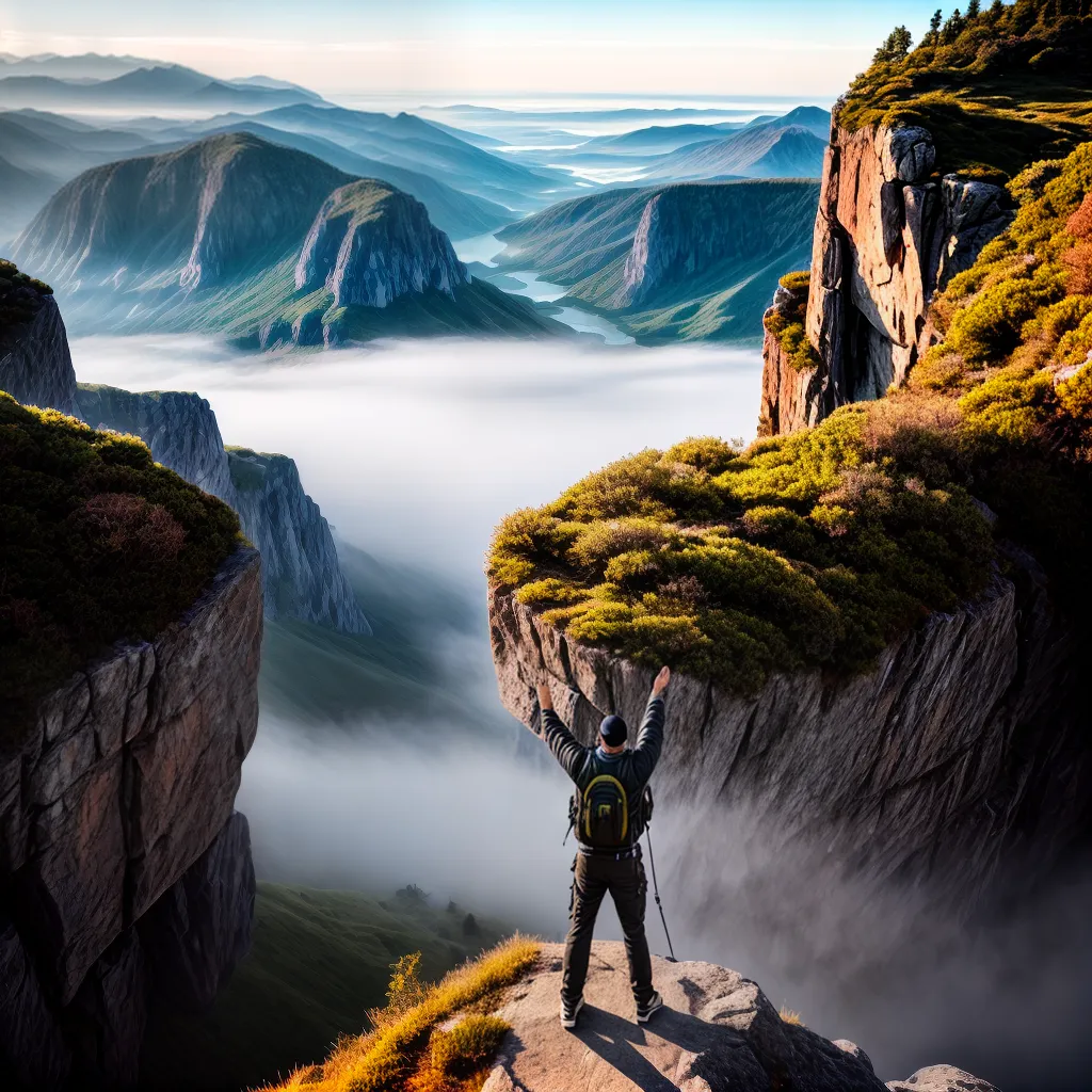 Fotos conquista cume sonhos paisagem
