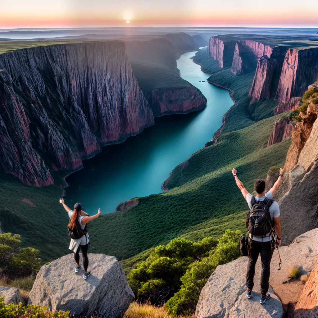Fotos conquista por do sol abismo