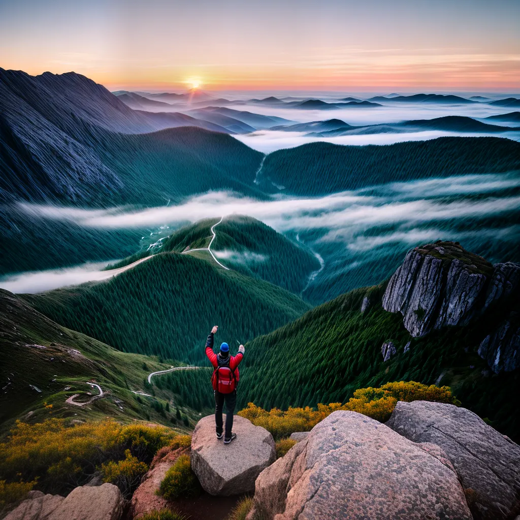 ção dos sonhos 6 Fotos conquista por do sol montanha 9