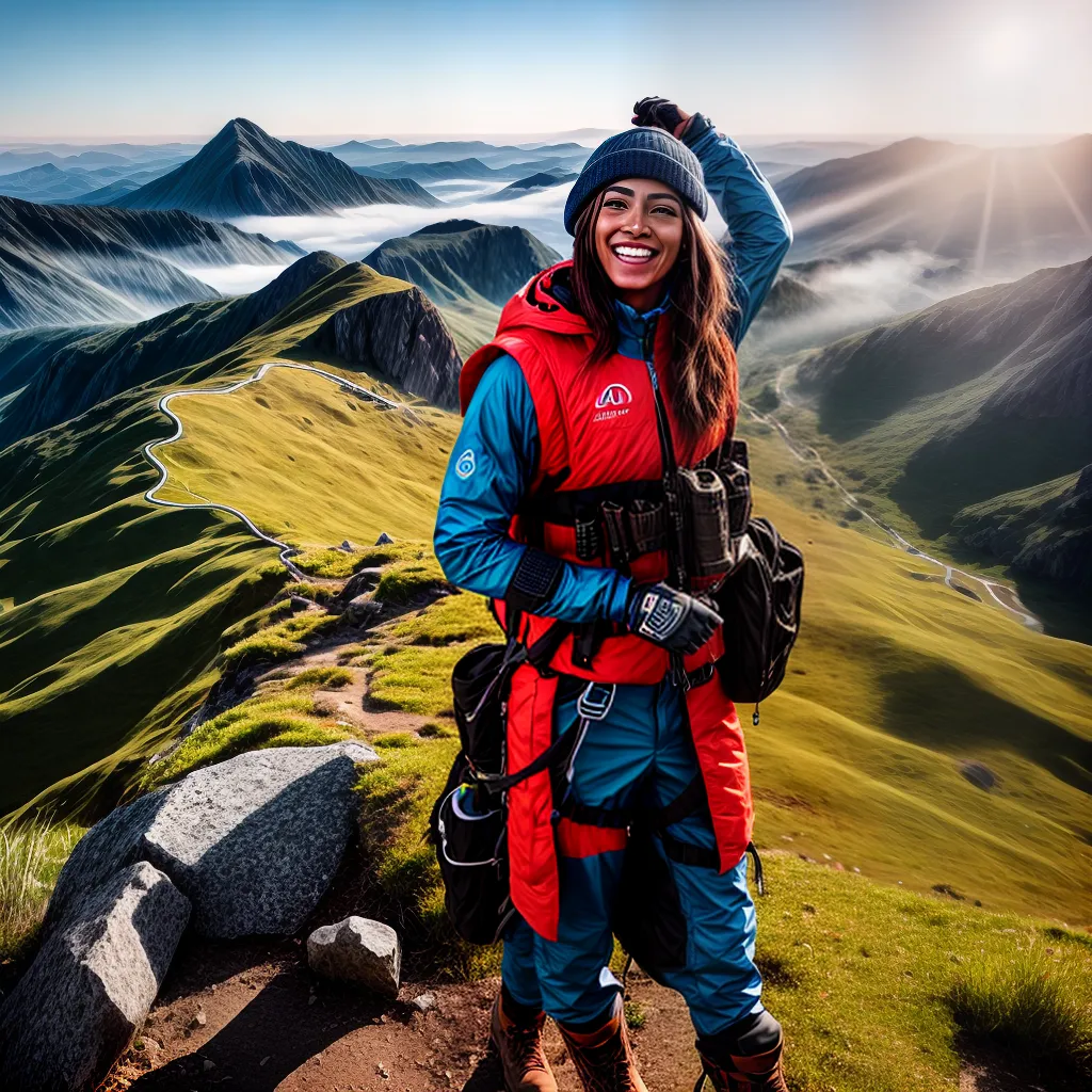 Fotos conquista sol montanha paisagem felicidade