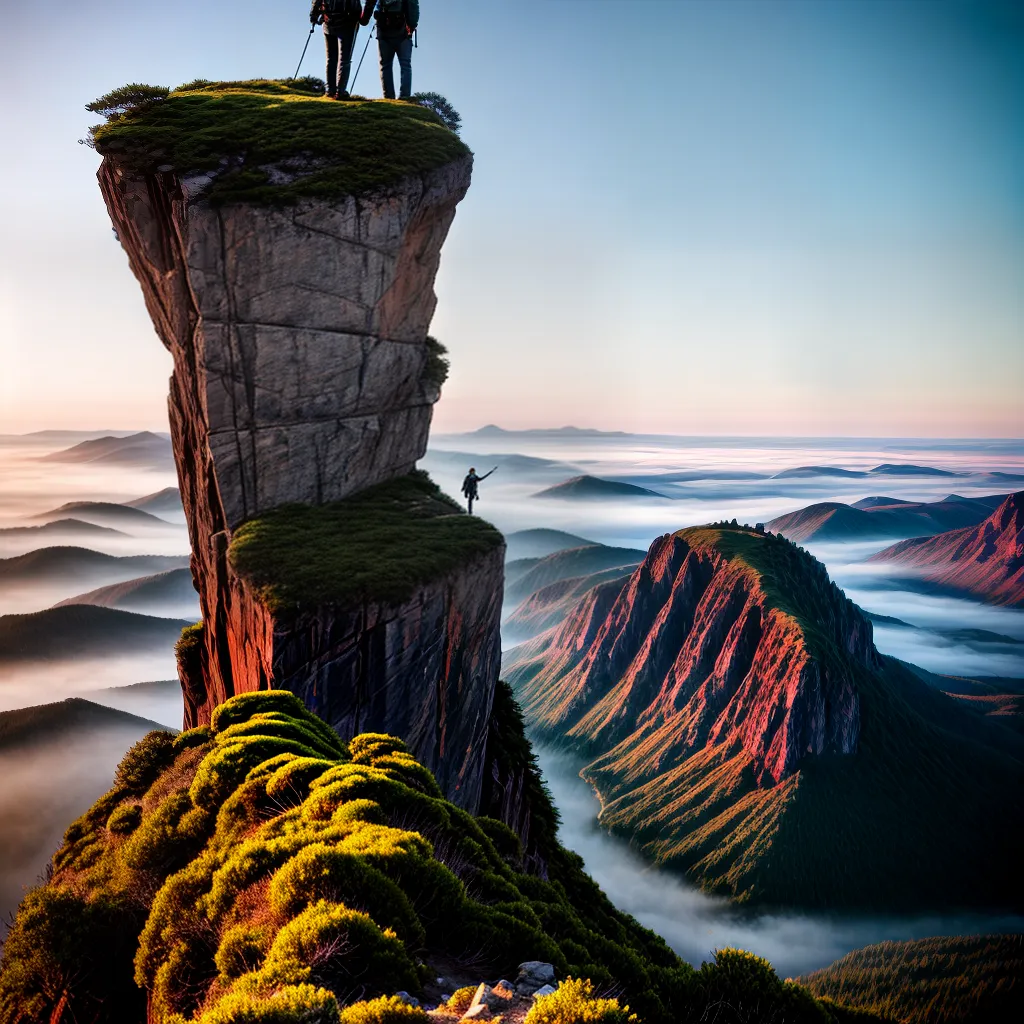 Fotos conquista topo montanha paisagem 12
