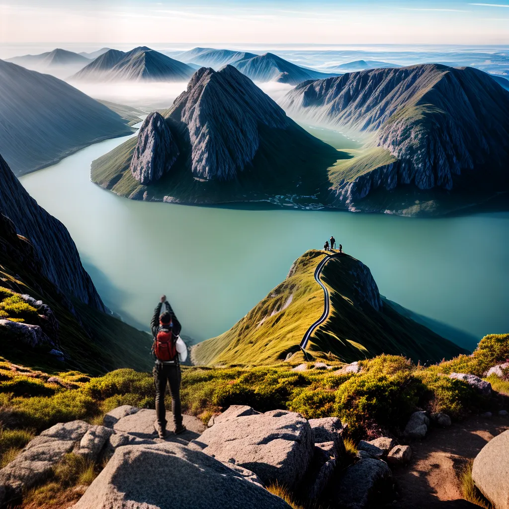 Fotos conquista topo montanha paisagem 13