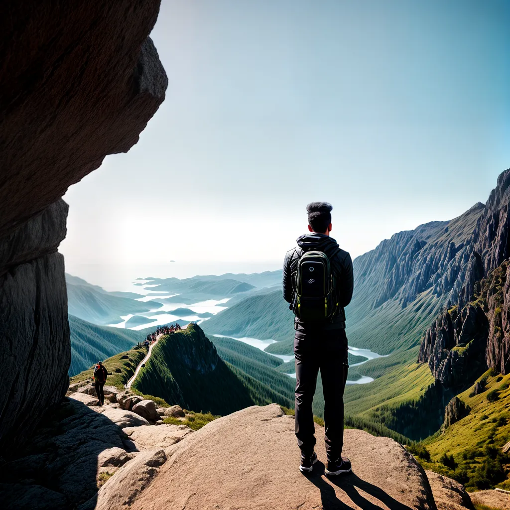 Fotos conquista topo montanha paisagem 7