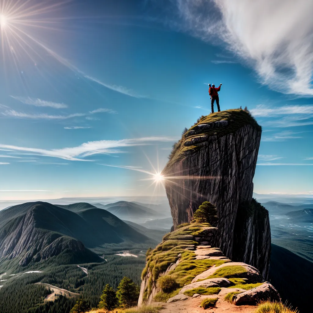 Encontrando Motivação: Entenda o significado de sonhar com uma conquista. 3 Fotos conquista topo montanha vista 2
