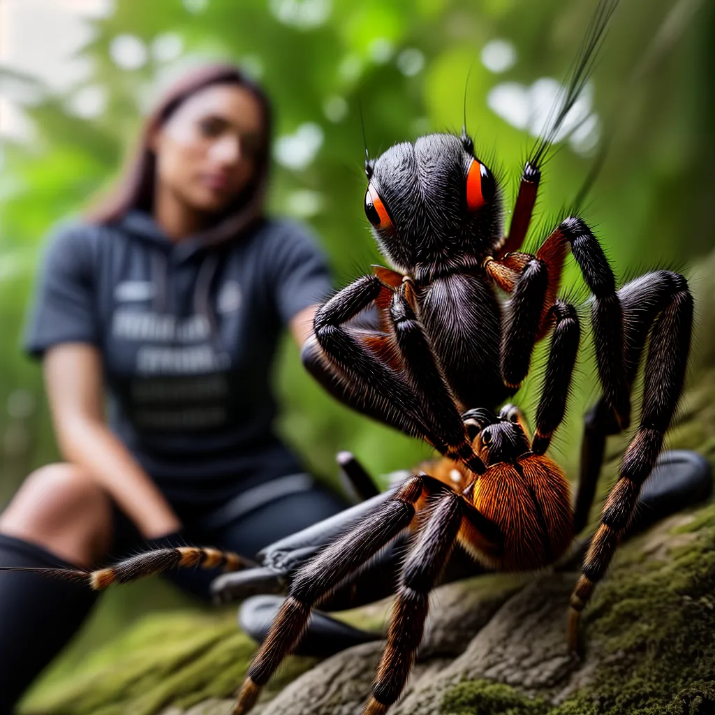 Fotos coragem aranha mao natureza