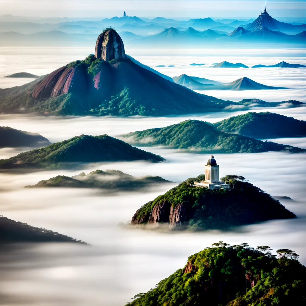 Descubra o significado de sonhar com corcovado e montanhas. 2 Fotos corcovado cristoredentor montanhas bruma