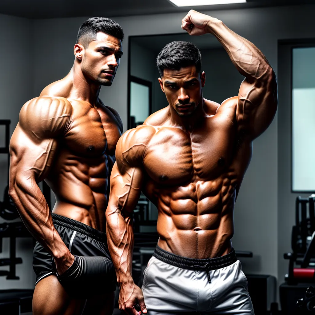 Fotos corpo malhado espelho biceps saude
