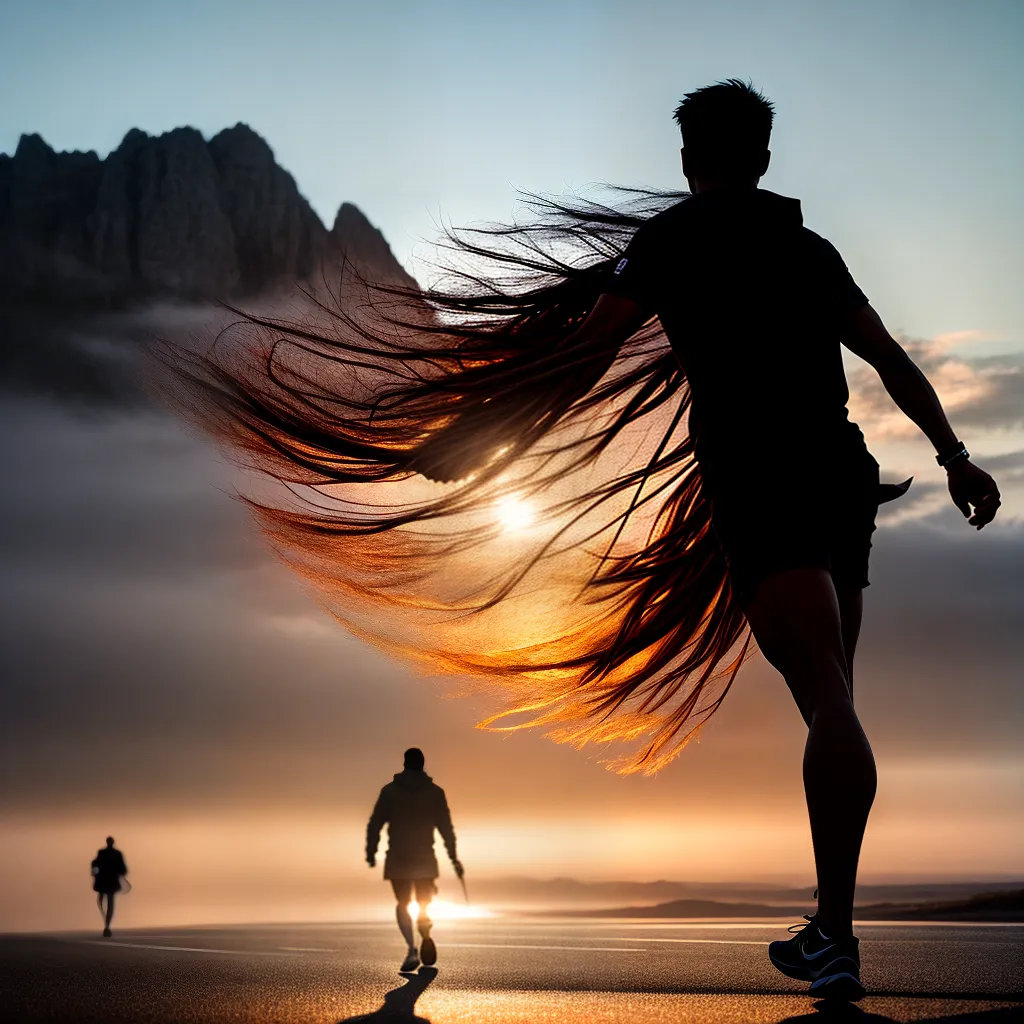 Fotos corrida por do sol sonhos